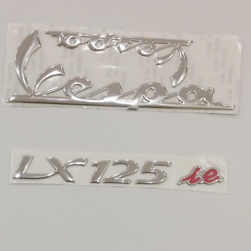 Tem decal xe máy -  trọn bộ tem nổi  VESPA LX 125 ie OX124-1(màu BẠC)