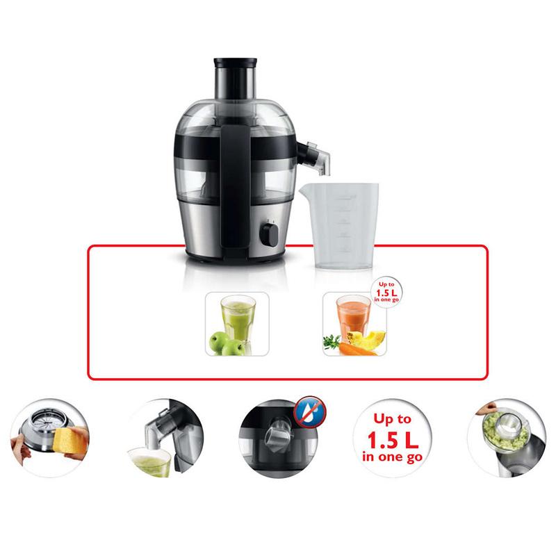 Máy ép trái cây Philips HR1836 0.5L (Đen) - Hàng nhập khẩu