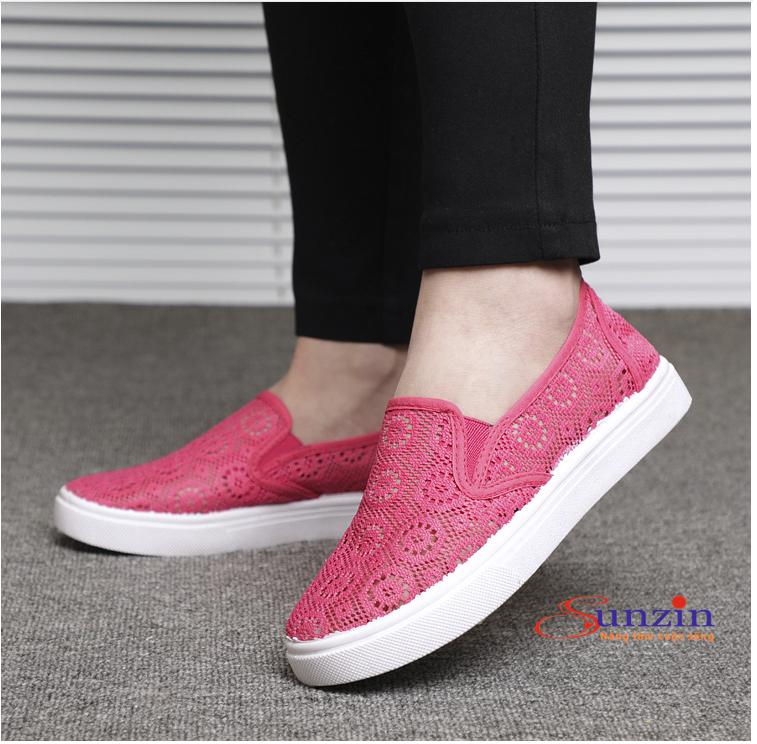 Giày ren nữ siêu thoáng chân (đỏ) size từ 35-40