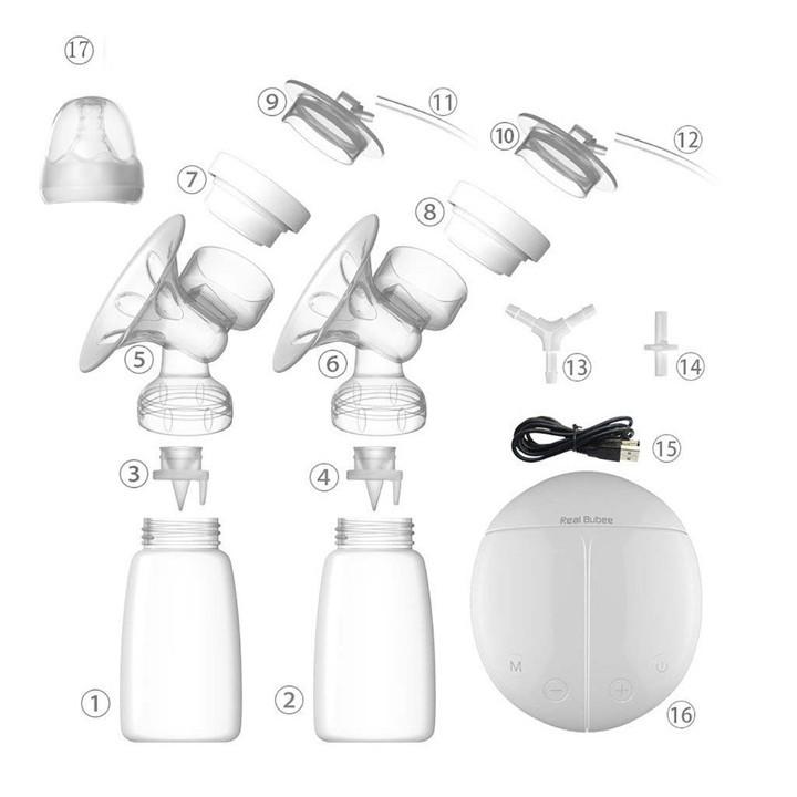 Máy Hút Sữa Điện Đôi Real Bubee Cao cấp 8 tốc độ