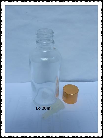 Combo 20 lọ thủy tinh nhỏ giọt nắp xi vàng 30ml