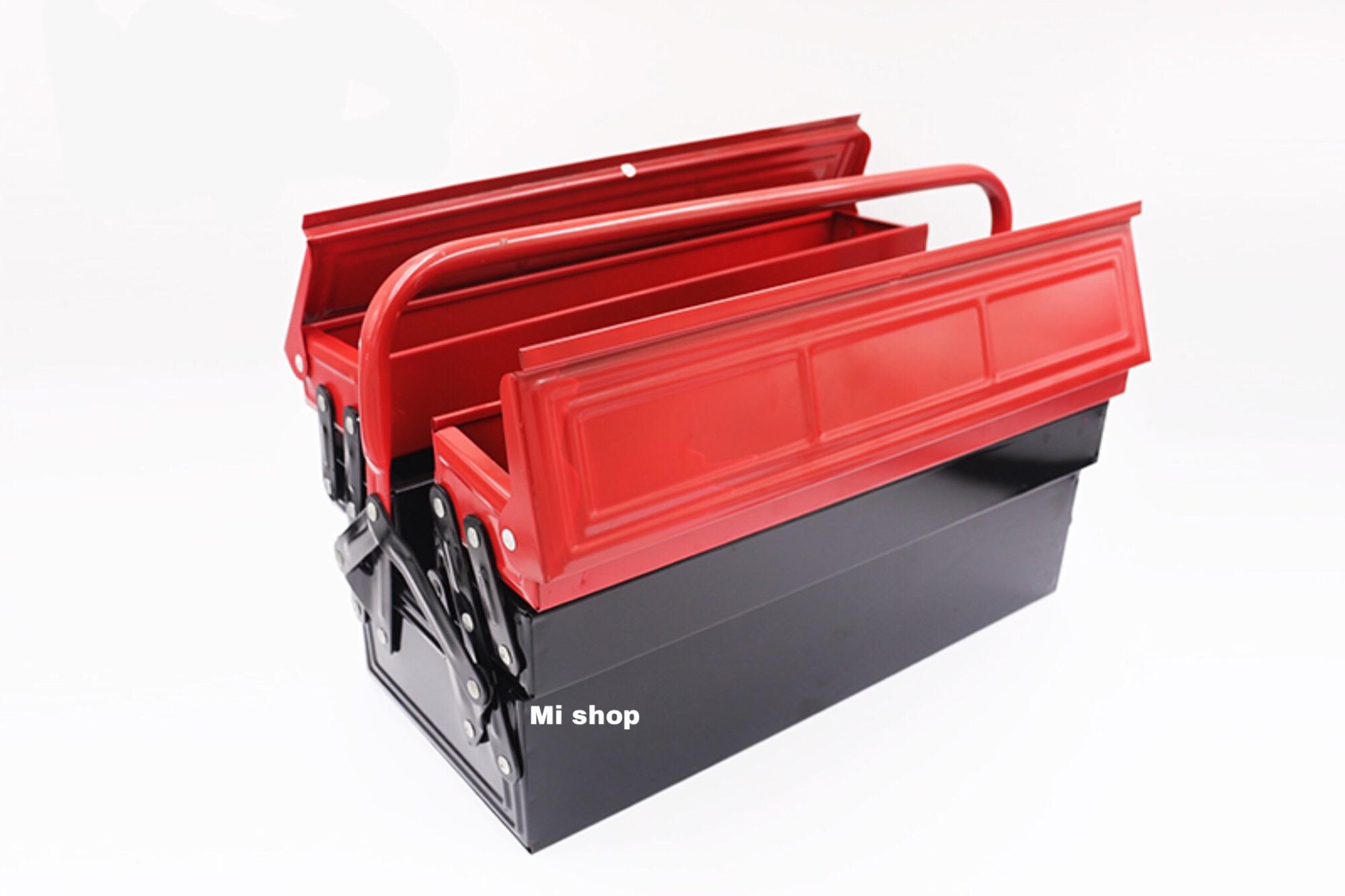 Hộp Đựng Dụng Cụ Sắt Đỏ Đen Đa Năng Cỡ Lớn(450x210x210mm)