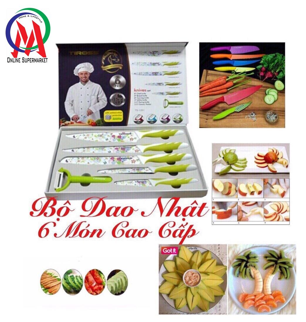 [HCM]Bộ dao hoa văn Nhật Bản 6 món cao cấp