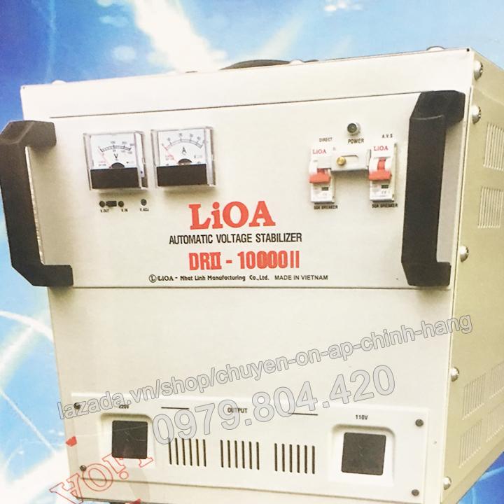 Ổn Áp Lioa 10KVA 1 Pha Dải 50-250V, Thế Hệ II 100% Dây Đồng