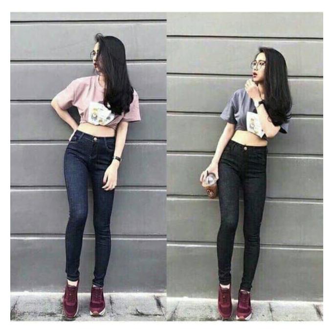 QUẦN JEAN NỮ LƯNG CAO TRƠN CO GIÃN TỐT