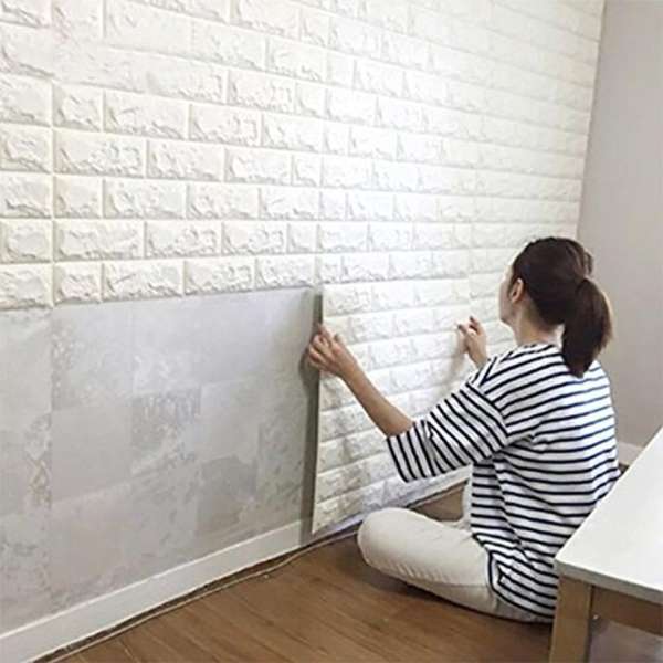 Bộ 50 Miếng dán tường cách âm, cách nhiệt 3D khổ 70 x 77cm