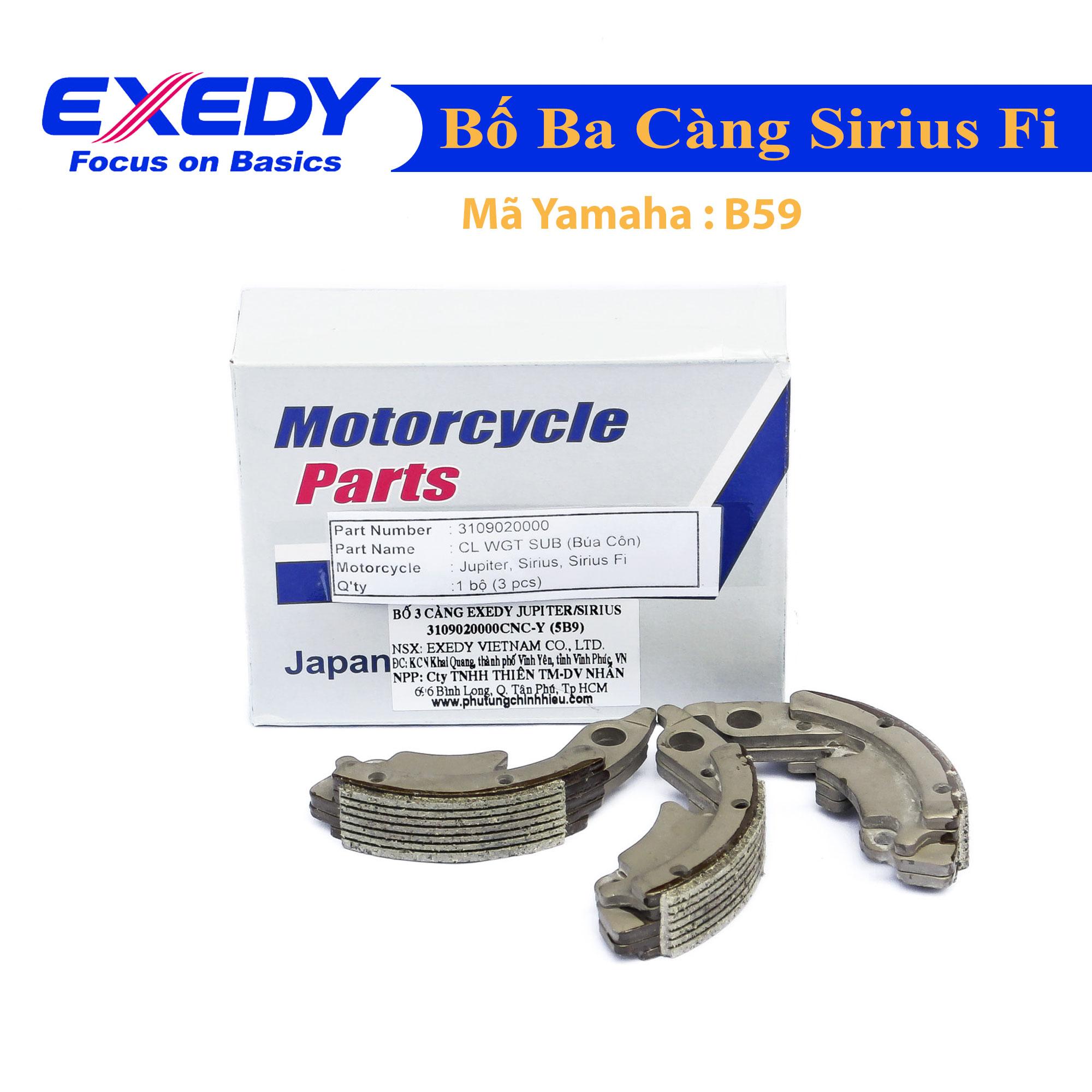 Bố ba càng exedy yamaha xe sirius fi b59