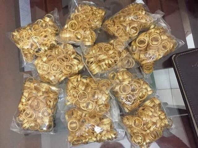Nhẫn kim tiền phủ vàng non cao cấp