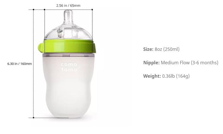 Bình sữa Comotoco Bayby 250ml chống sặc cho bé, Bình Sữa COMOTOMO Silicon Siêu Mềm 250ml, binh sua comotoco bayby 250ml, binh sua Comotomo Silicon sieu mem 250ml