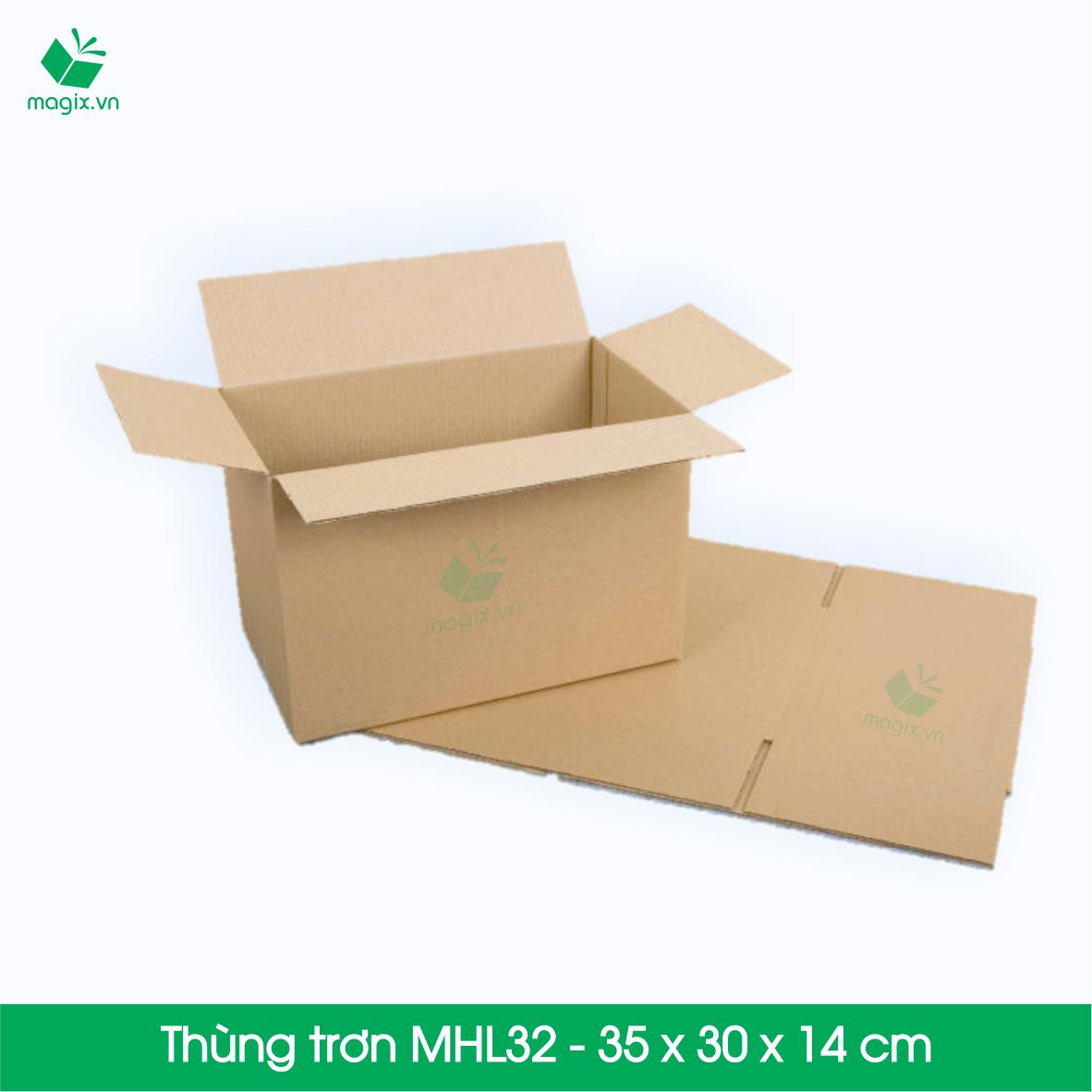 MHL32 - 35x30x14 cm - 20 Thùng hộp carton trơn
