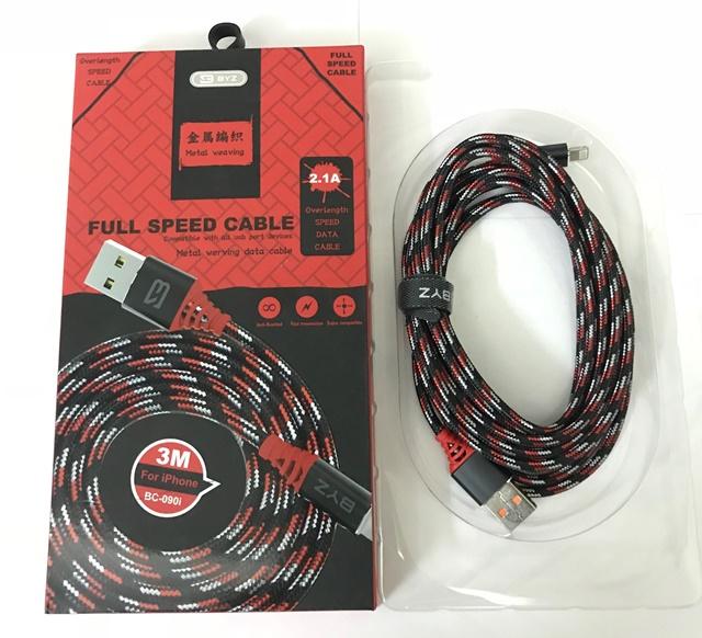 [HCM]Cáp sạc BYZ BC-090i đầu Iphone dài 3 mét