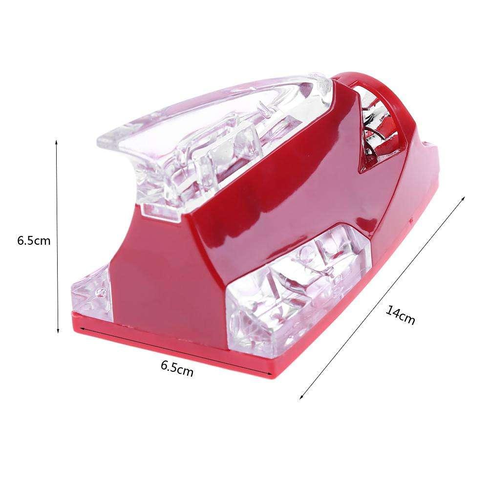 Vây cá mập trang trí nóc xe hơi giả ăng-ten (Đèn LED chạy bằng năng lượng gió) (Màu Đỏ)