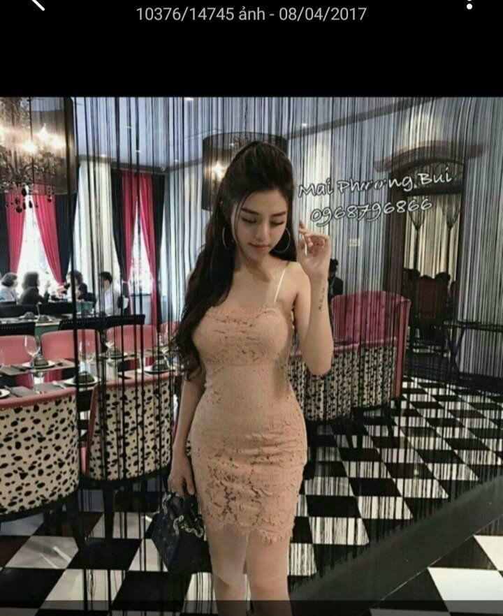 Đầm body 2 dây ren 2 lớp 