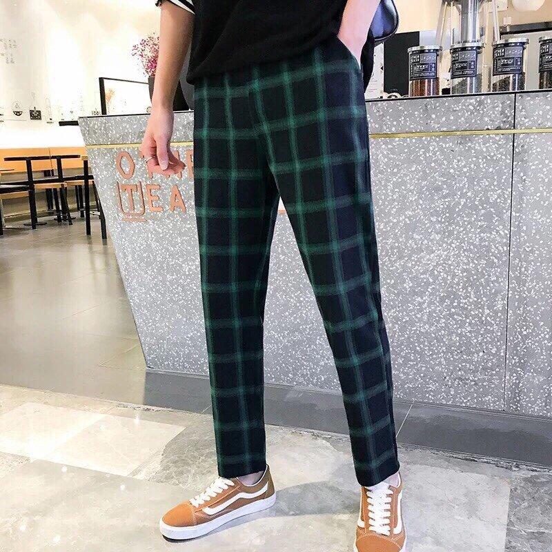 Quần baggy ca rô chạy sọc