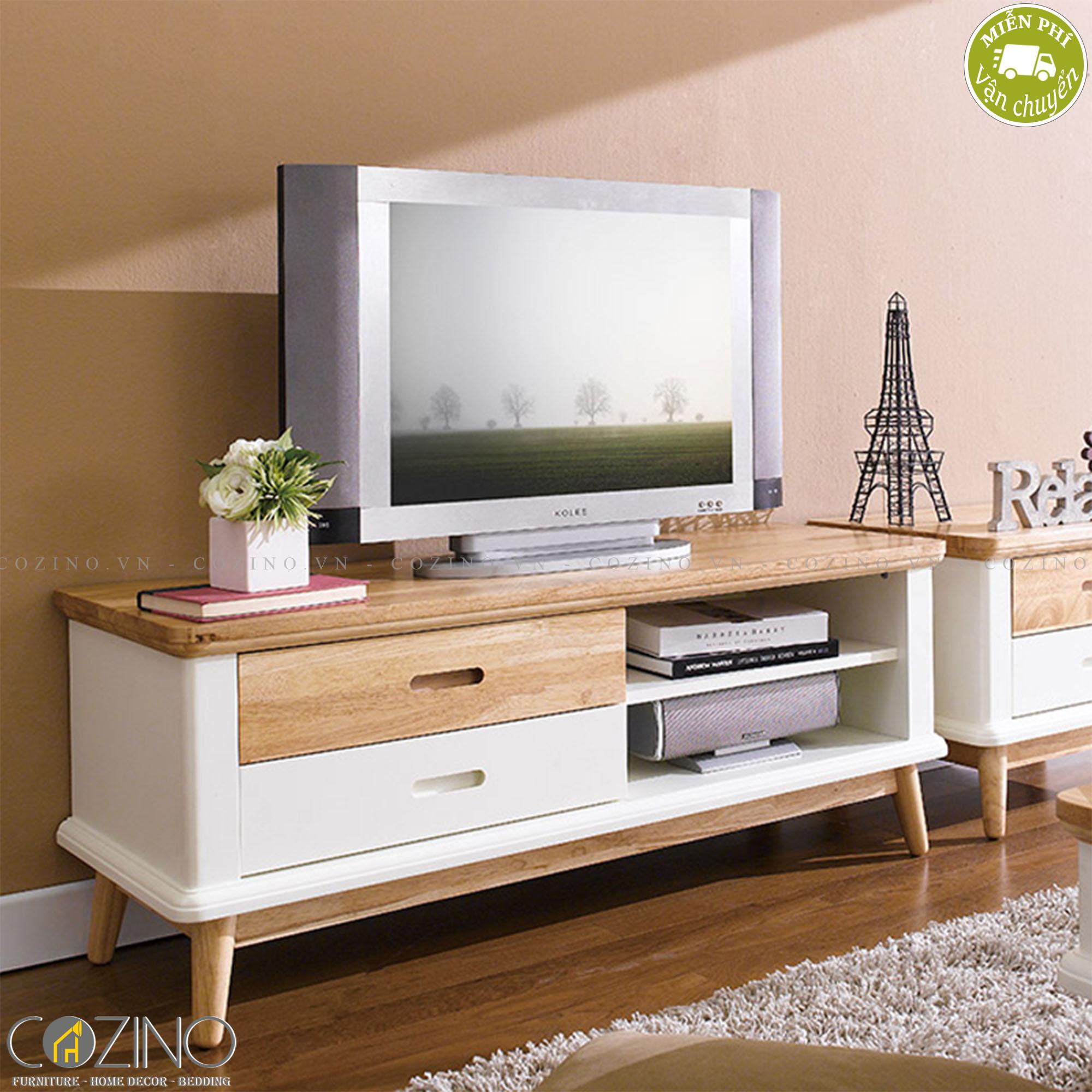 Tủ kệ Tivi nhỏ Canna gỗ cao su