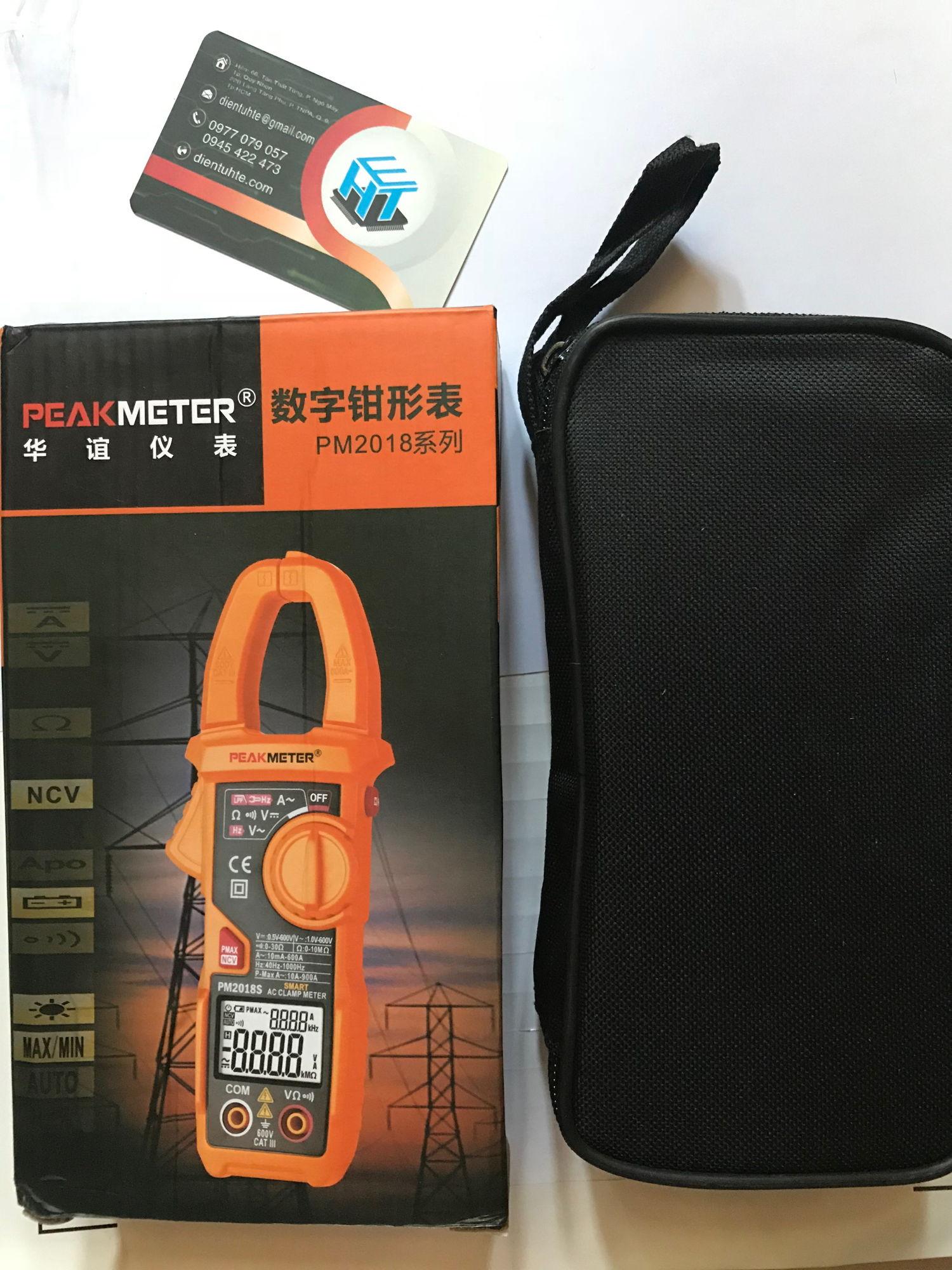 Ampe kìm kẹp cầm tay kỹ thuật số PeakMeter PM2018B