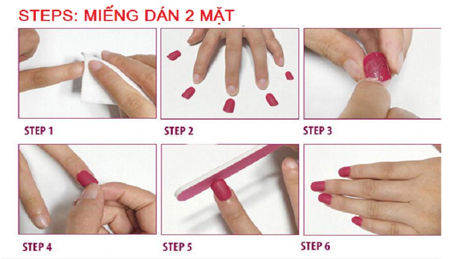 [HCM]Bộ 24 Móng tay giả Nhám Xanh Dương (kèm dũa)
