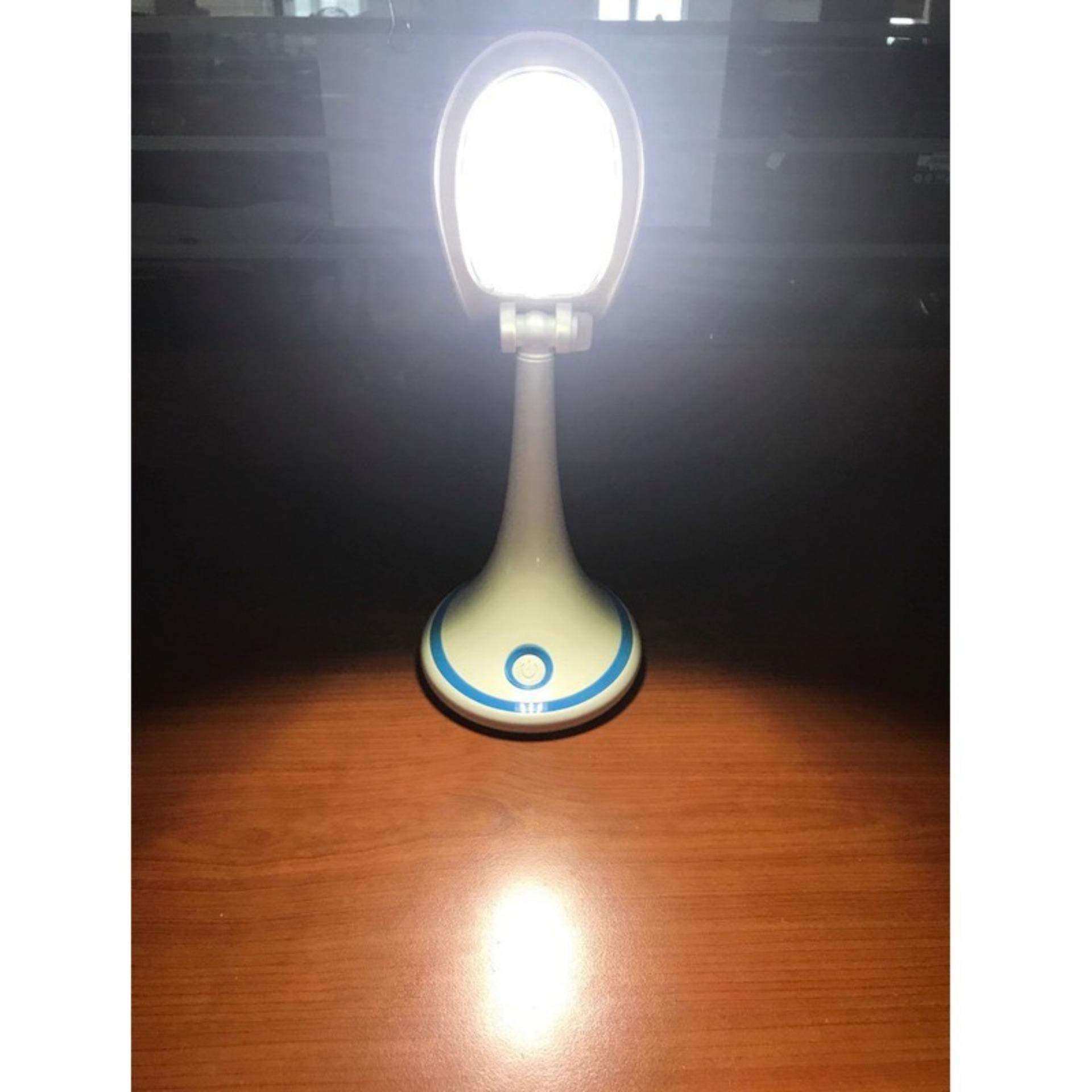 [HCM]ĐÈN BÀN SẠC LED CẢM ỨNG COMET CT173  ( Trắng phối Xanh)