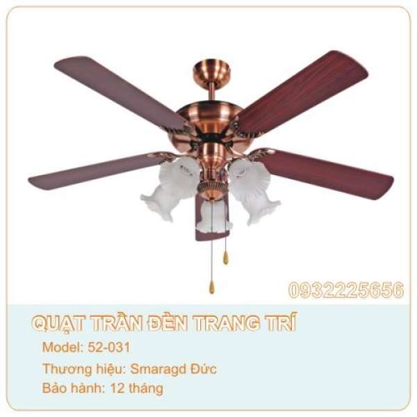 Quạt trần đèn trang trí Smaradg - Đức 52-031