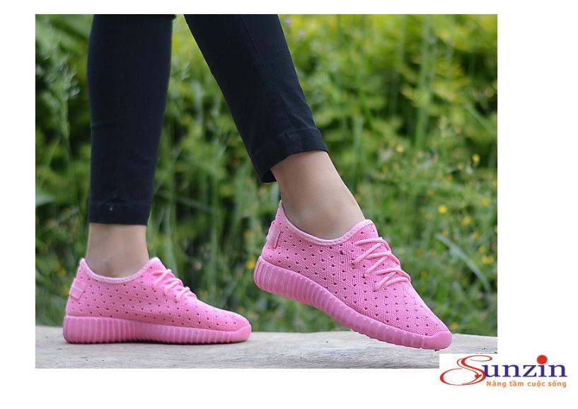 Giày sneaker nữ thoáng chân TVC2 (hồng) size từ 35-40