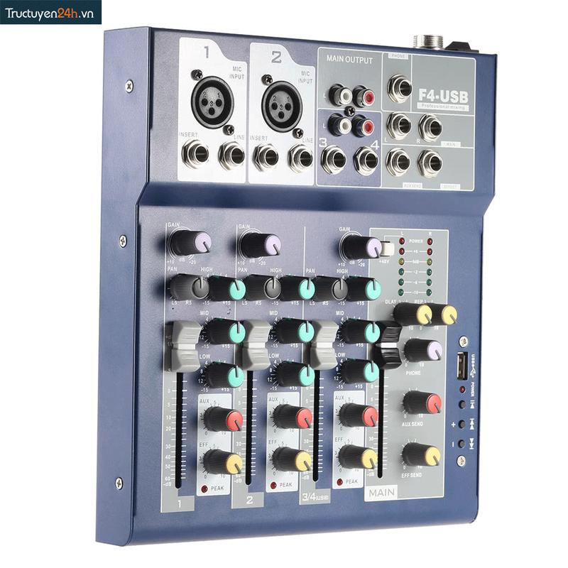 Bộ trộn âm thanh Mixer F4-USB