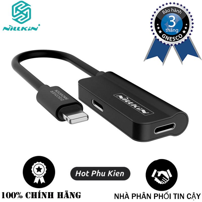 [HCM]Dây cáp nối Adapter chia cổng sạc Lightning và Jack Lightning tai nghe Nillkin cho iPhone iPad thế hệ thứ 3 (Bảo hành 03 tháng) - Phân phối HotPhuKien