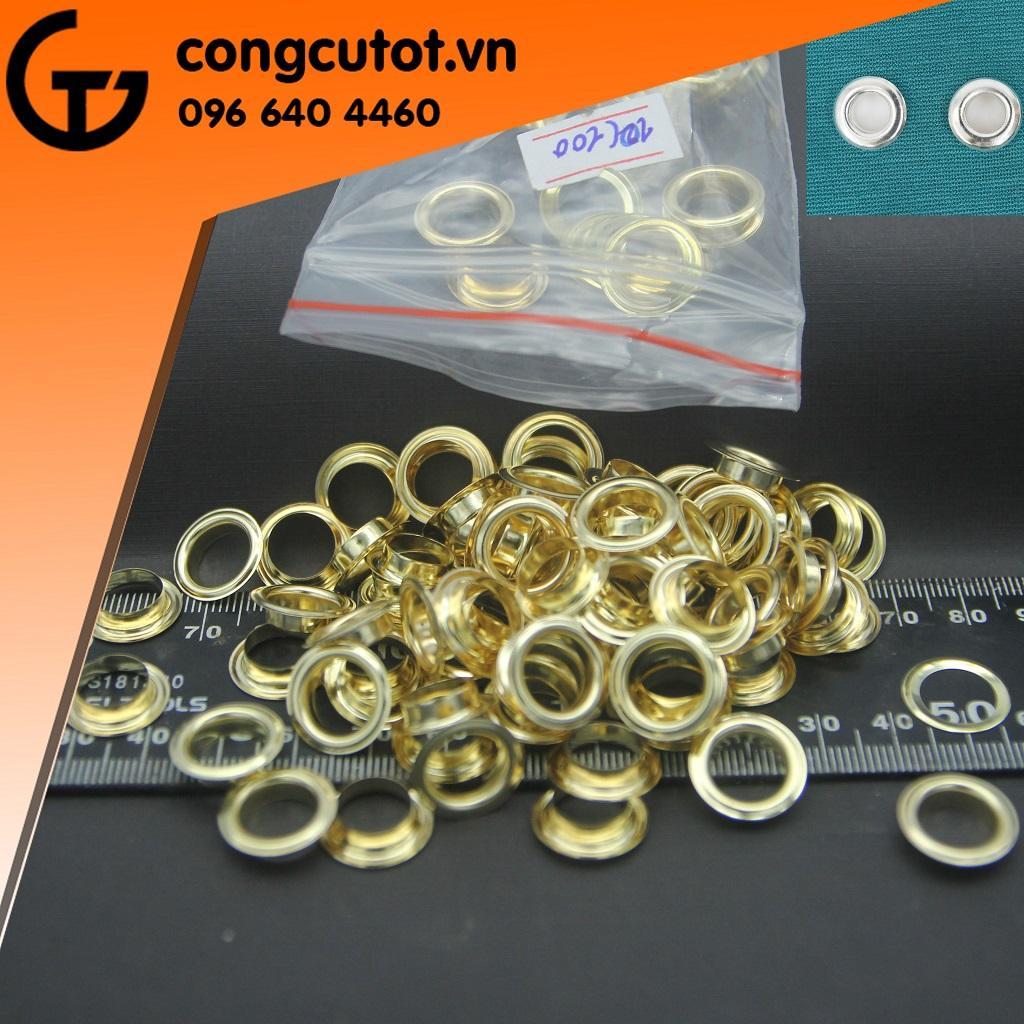 Mắt cáo 10mm vàng túi 100 cặp chuyên bấm bạt (Mắt cáo)