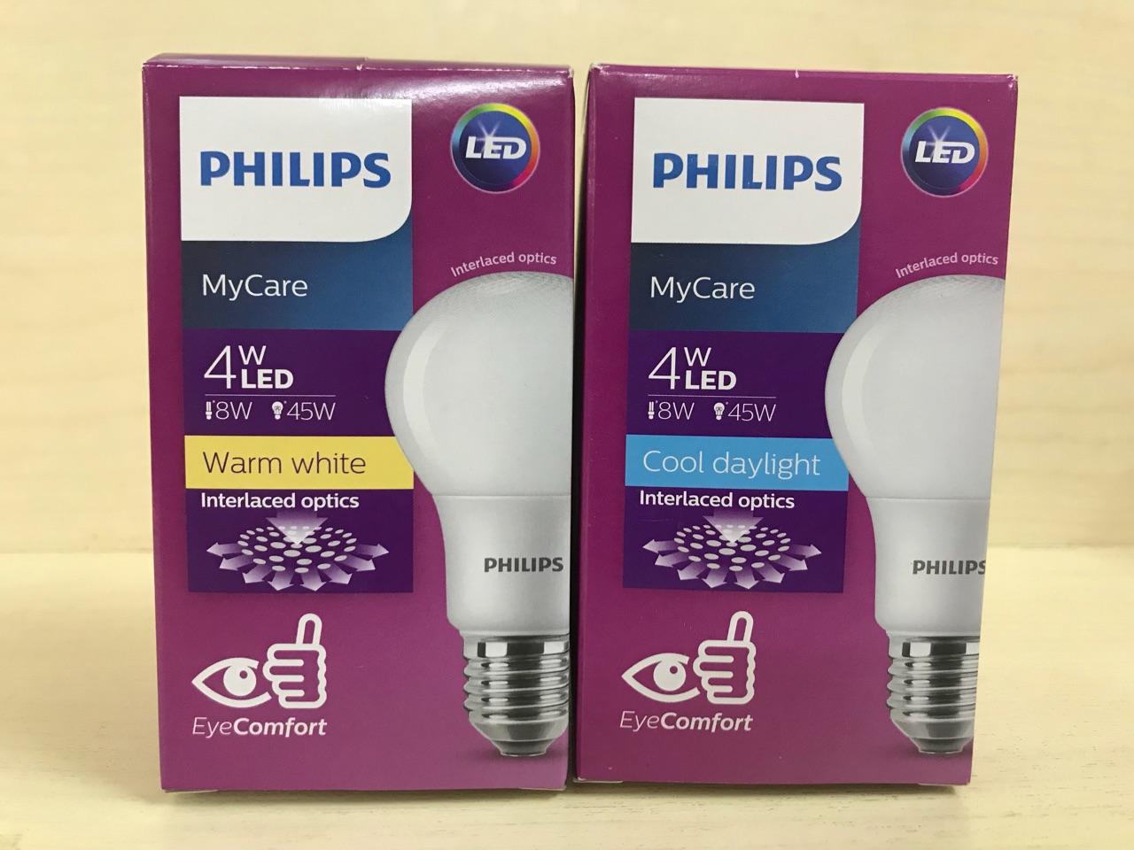 Bộ 6 Bóng đèn Philips LED MyCare 4W 6500K E27 A60 - Ánh sáng trắng