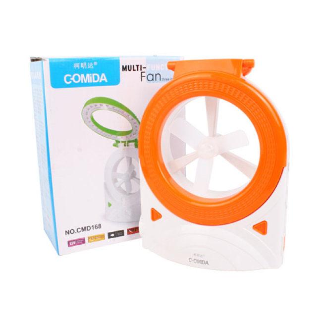 Quạt tích điện Comida - 168 - Đa năng 3 trong1(màu cam)