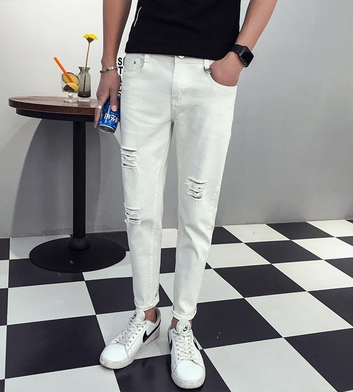 [HCM]Quần Jean Nam Trắng Phong cách . ( jean co giãn tốt)