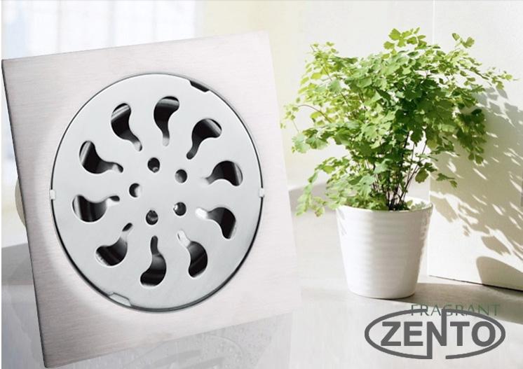 Phễu thoát sàn inox Zento TS151 (15x15cm)(Xám)