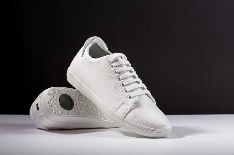 Giày Sneaker NAM độn đế - Giày trắng cao cấp