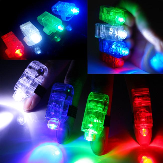 [HCM]Bộ 2 đèn Led đeo ngón tay phát sáng (nhiều màu)
