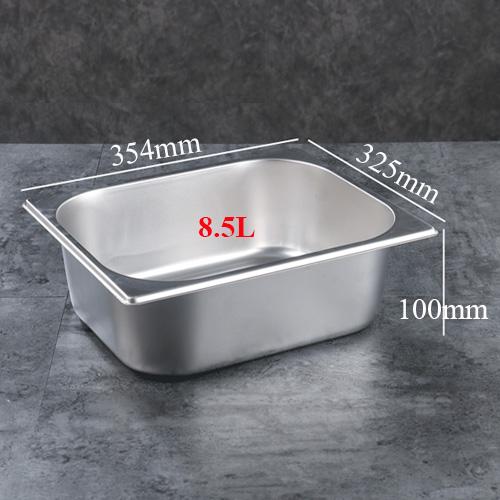 (inox dày) Khay inox GN 2/3x100mm trưng bày tiệc buffet