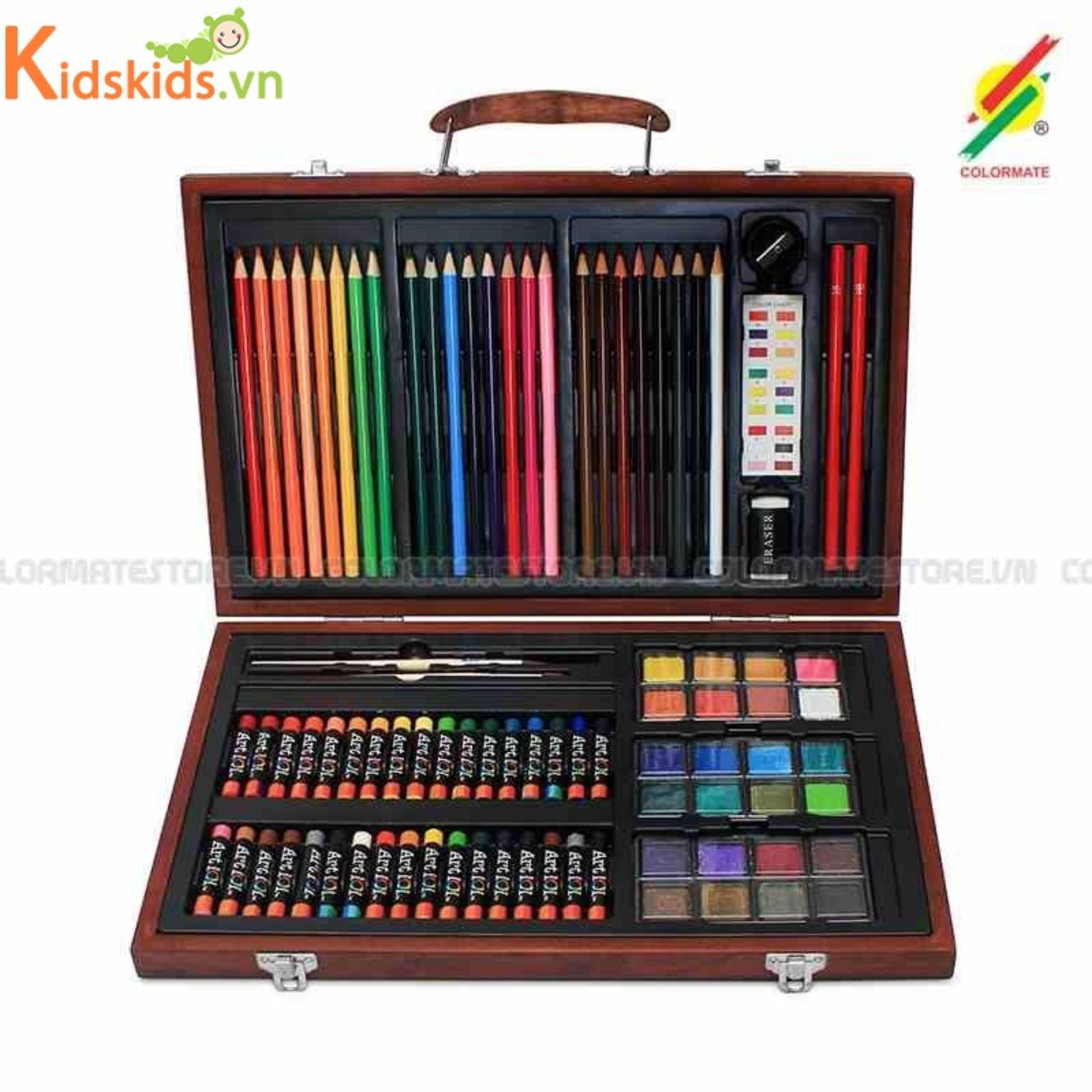 Bút màu hộp gỗ M 93 Colormate