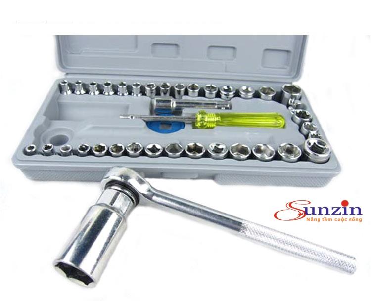 Bộ dụng cụ sửa chữa đa năng mở ốc, bugi,40 chi tiết