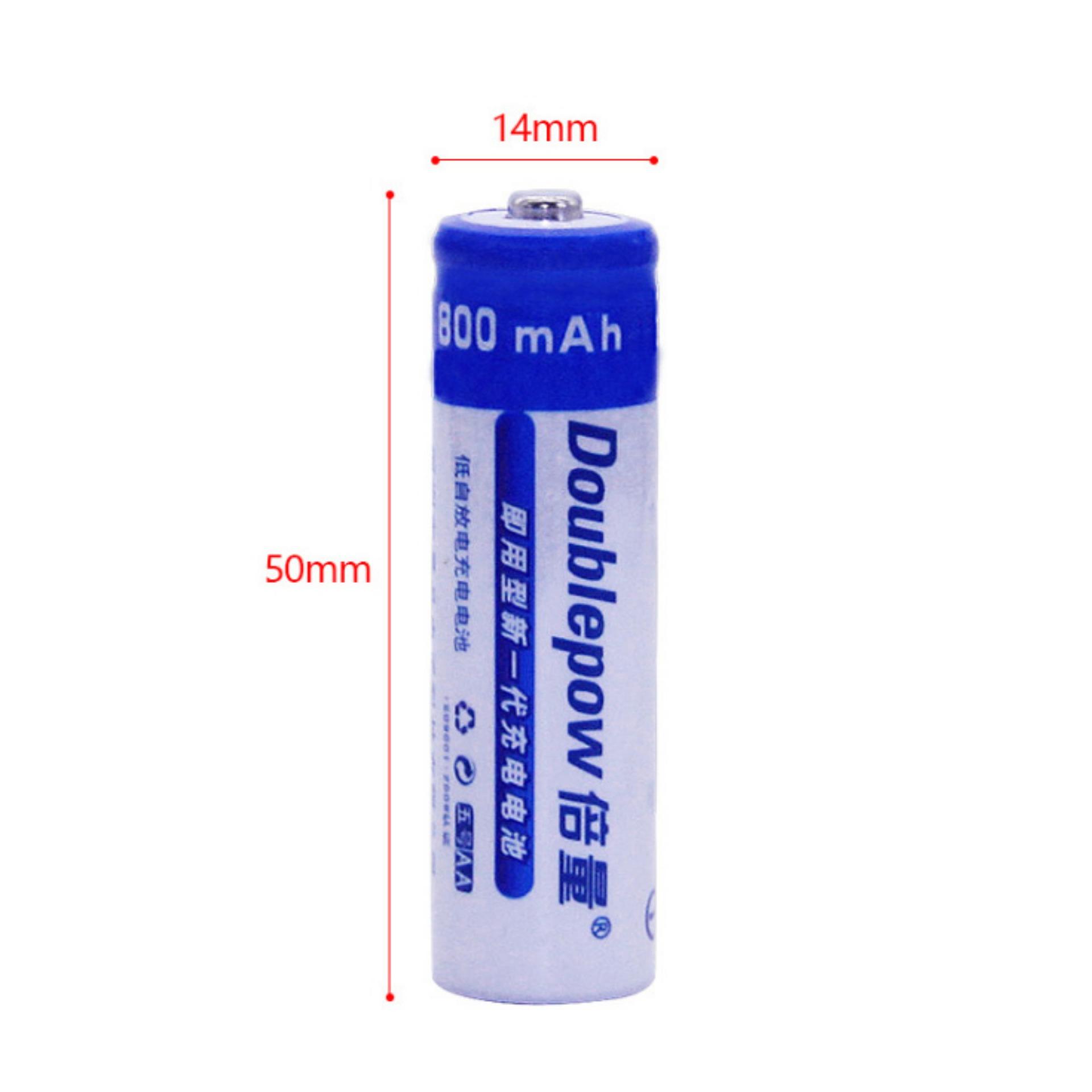 02 viên pin tiểu AA 800mAh sạc lại Doublepow (dung lượng thật)