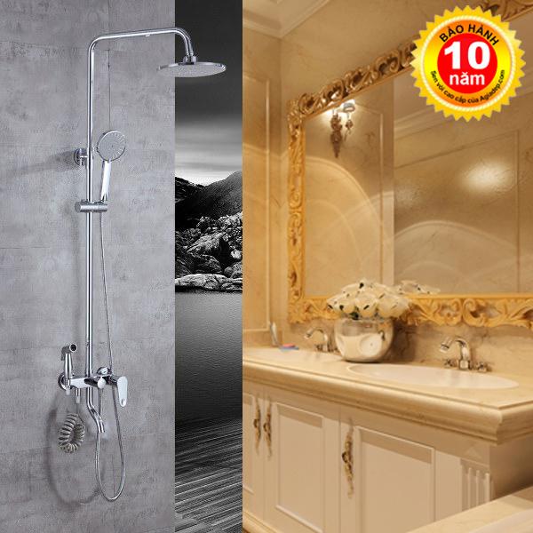 Bộ cây sen vòi tắm Hợp kim (Kiểu Tròn kiêm xịt) - Cao cấp ITALIA