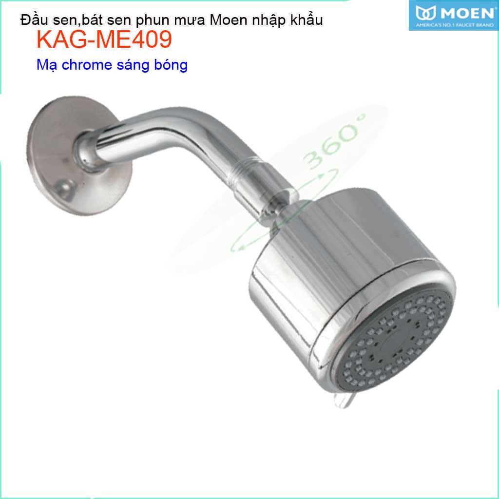 Đầu sen phun mưa Moen, bộ đầu sen âm tường KAG-ME409