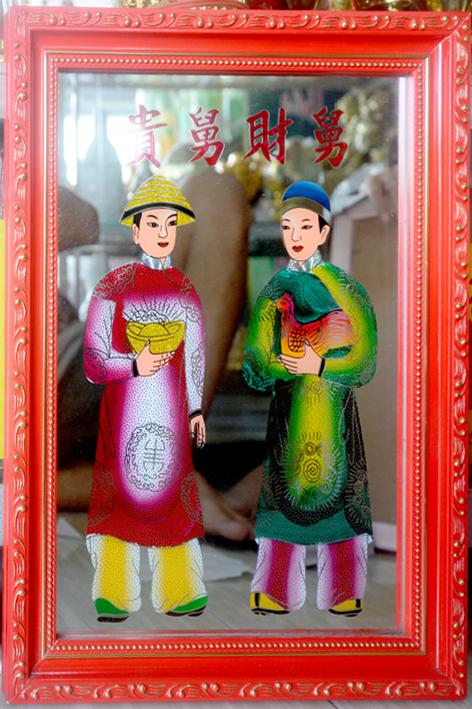 [HCM]Khung ảnh đỏ thờ Cậu Tài-Cậu Quý