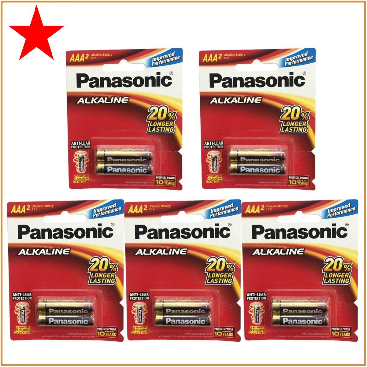 Combo 5 vỉ pin AAA Panasonic Alkaline