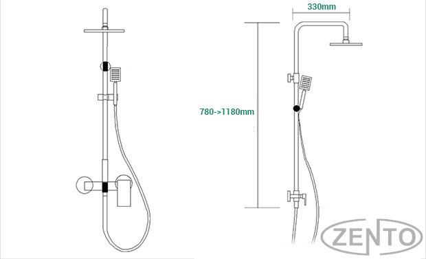 Combo sen cây và vòi lavabo inox304 Zento KM112