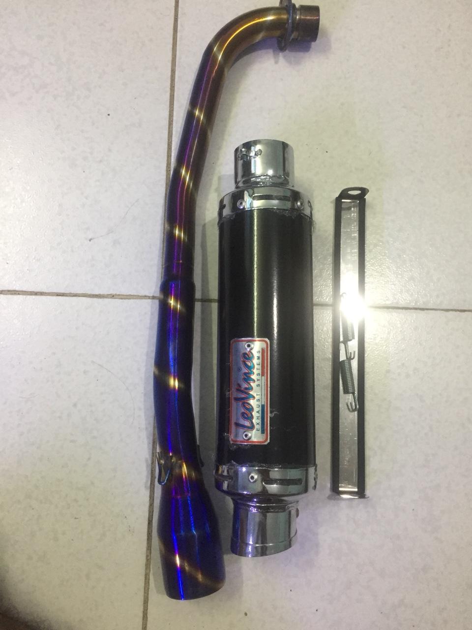 Pô LeoVince  kèm cổ titan gắn xe Wave, Dream, Sirius, Cub