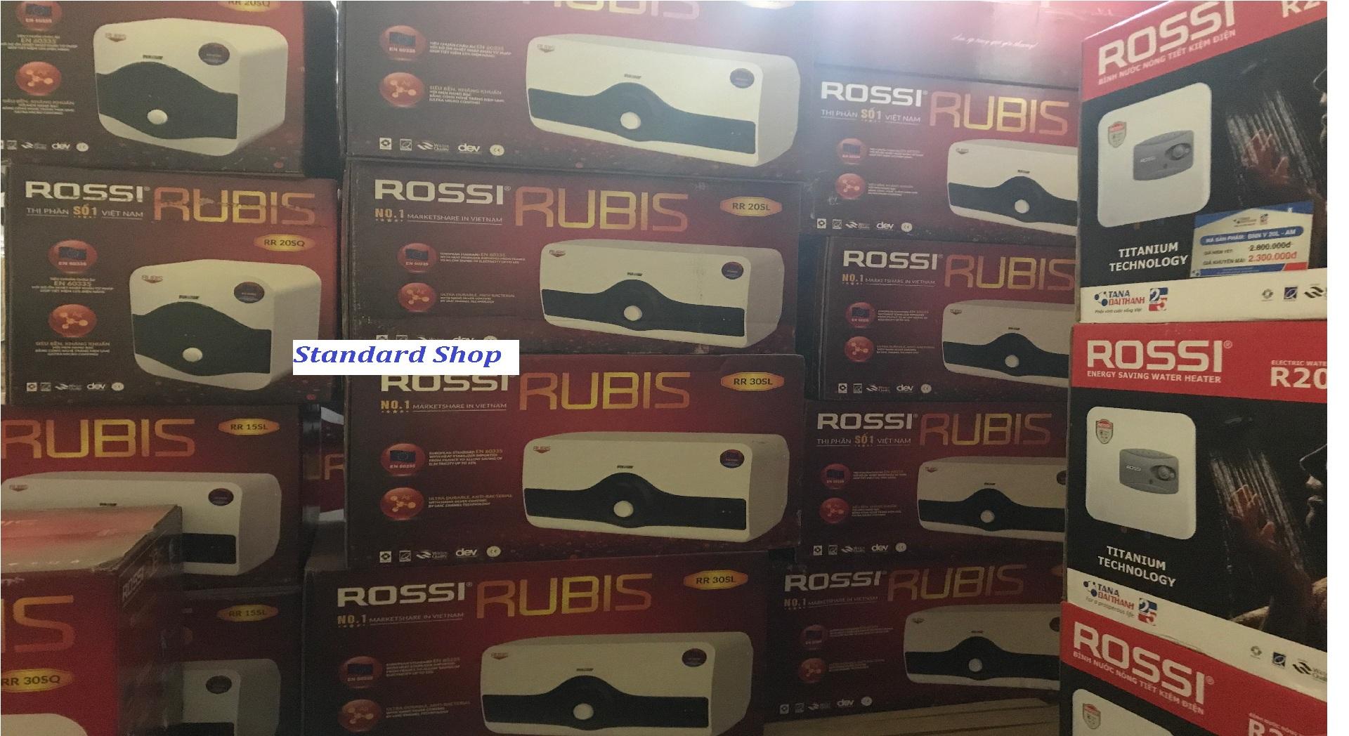 Bình nước nóng chống giật Rossi Rubis 15 lít vuông RR15SQ