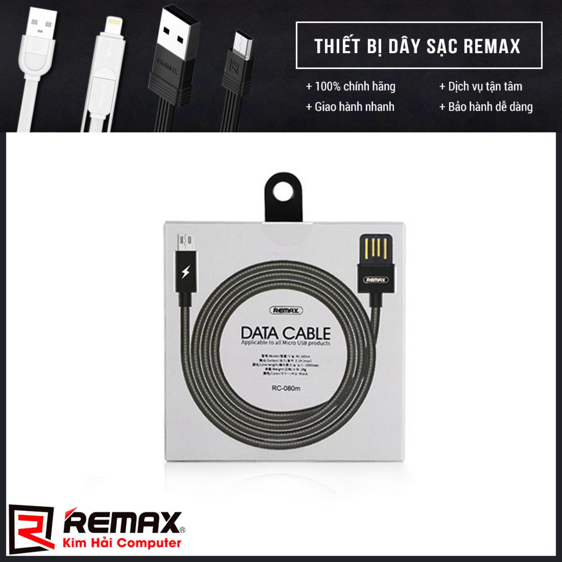 CÁP SẠC REMAX RC-080M MICRO USB (Đen) - Kim Hải Computer