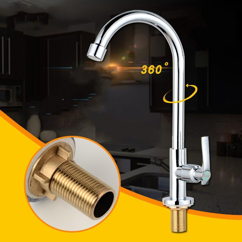Vòi rửa bát, vòi bếp cho chậu nước lạnh (vòi dọc gắn chậu)