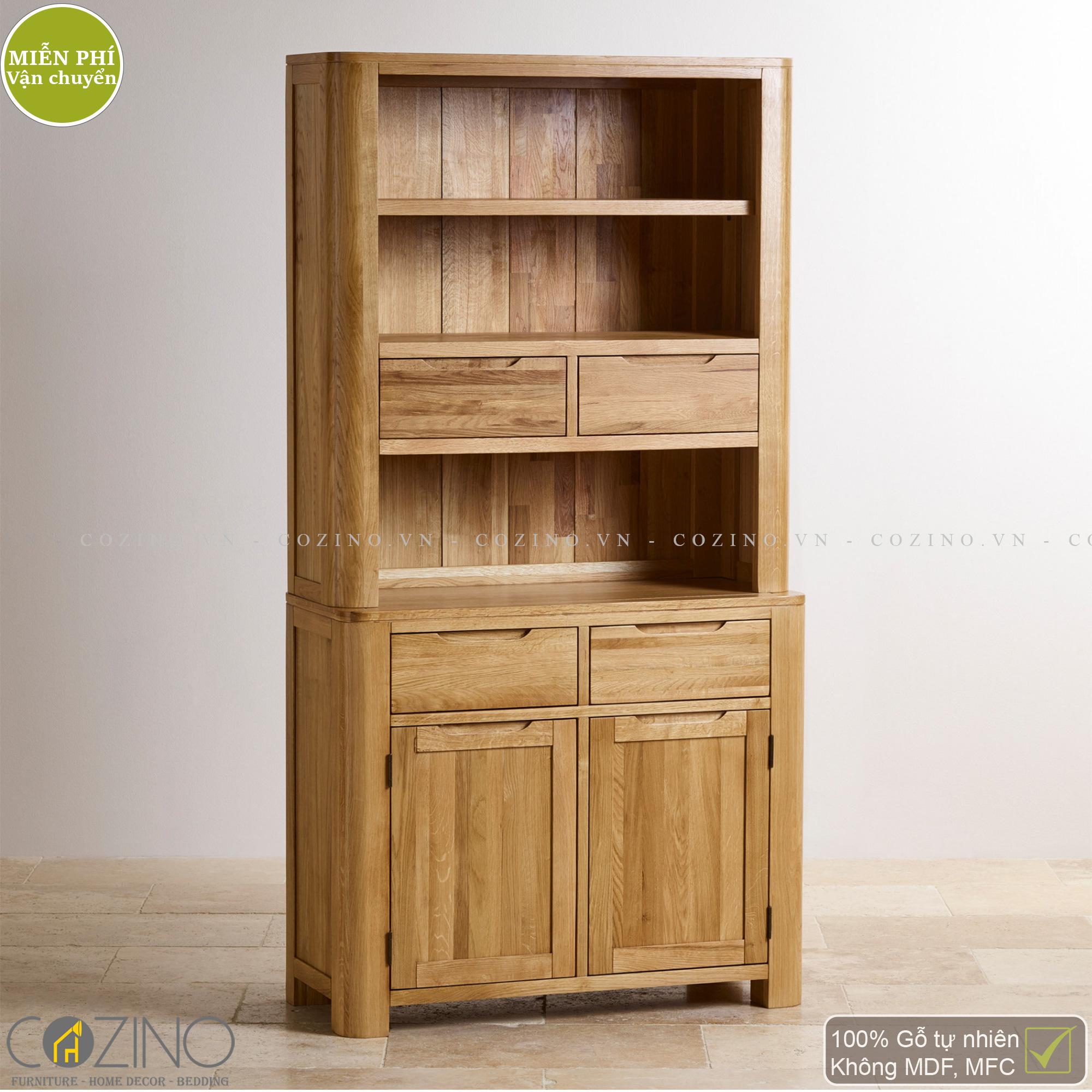 Tủ bếp nhỏ Emley gỗ sồi 1m
