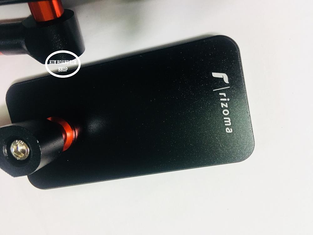 Kính chiếu hậu xe máy kiểu Iphone (màu Đen) 1 cái bên trái