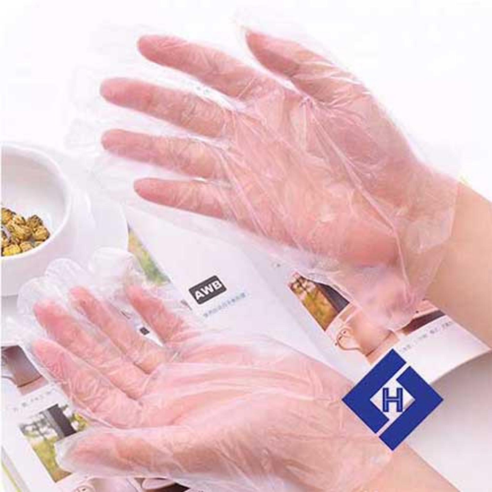 Bộ 50 cái găng tay nylon dùng 1 lần