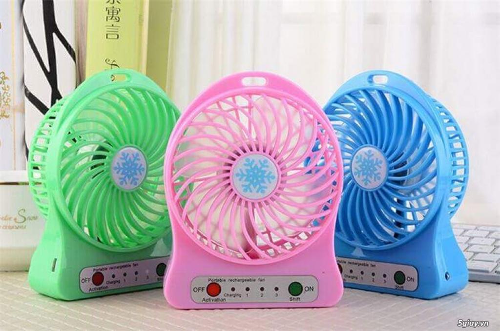 Quạt sạc 3 tốc độ siêu tốc VNR 95B (Xanh)